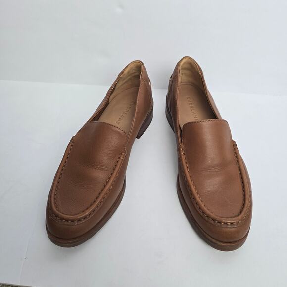 Everlane Women’s Leather Loafers Brown Classic Slip-On Shoes Size 5 Minimalist - Picture 2 of 6
